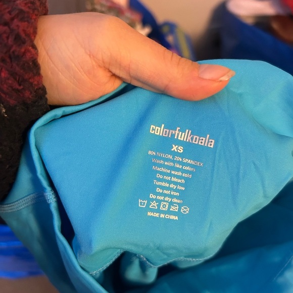 Colorful Koala Sky Blue High Waisted Active Leggings - Picture 3 of 3